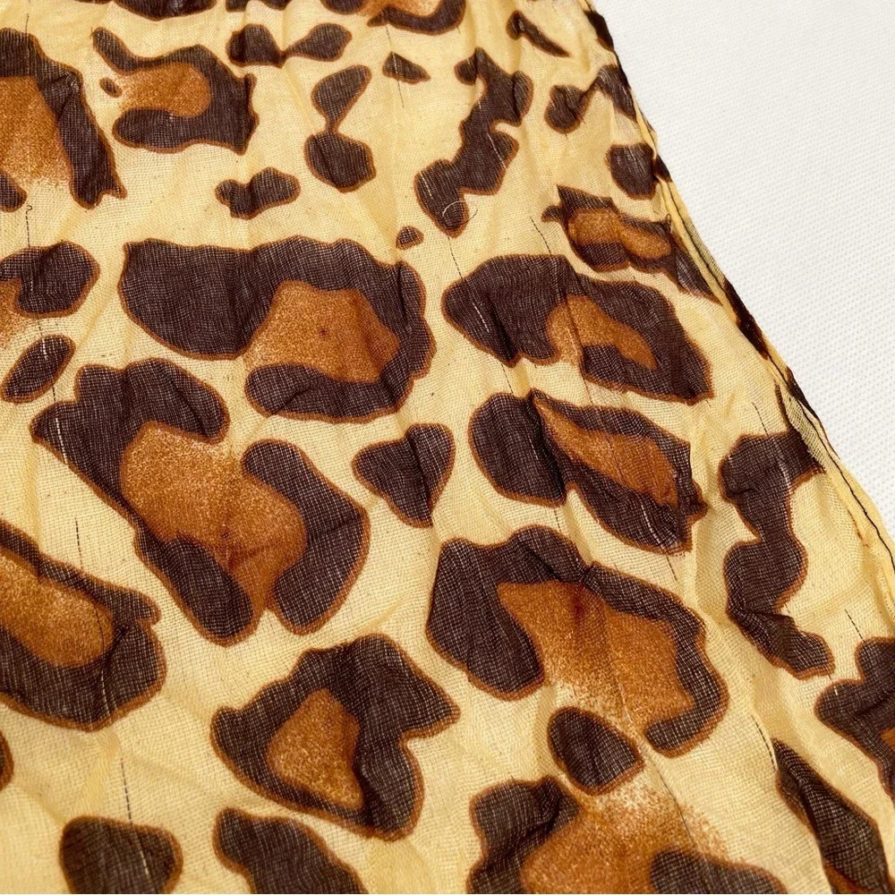 Classic Chic Maximalism Leopard Print Oversize Lightweight Cotton Scarf